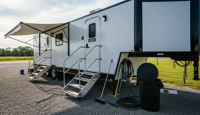 Trailer Mounted Porta Potty Silver Spring